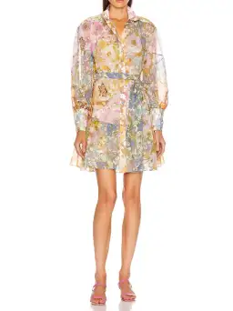 Zimmermann Super Eight Lantern Mini Dress in Mixed Floral
Size 1 / Au 10