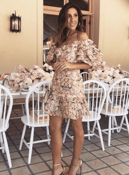 Zimmermann Painted Hearts Folds Mini Dress Peach Tapestry Size 1 / AU 10 for rent on The Volte - image 4