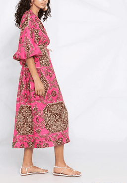 Zimmermann Lulu Plunge Midi Dress Size 10