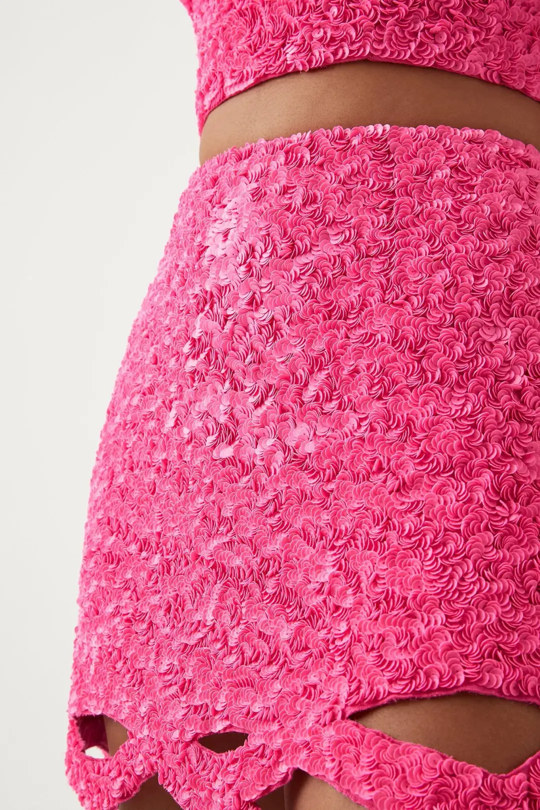 Aje Catara Skirt and Evelyn Top Rouge Pink Size AU 6 for rent on The Volte - main image