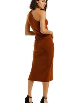 Bec & Bridge Emerald Avenue Asym Midi Dress - Copper - Size 8