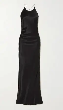 Michael Lo Sordo Hudson Bias Crystalline Maxi Dress Black Size 8 for rent on The Volte - image 5