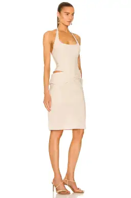 Jacquemus La Robe Hielo Dress Off-White Beige Size 10 for rent on The Volte - image 2