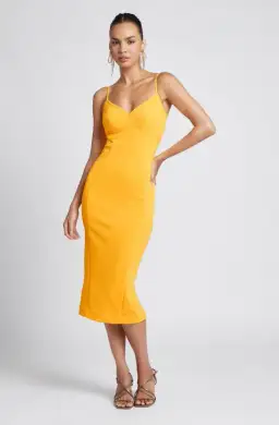 Sheike Monique Dress Yellow Size 16