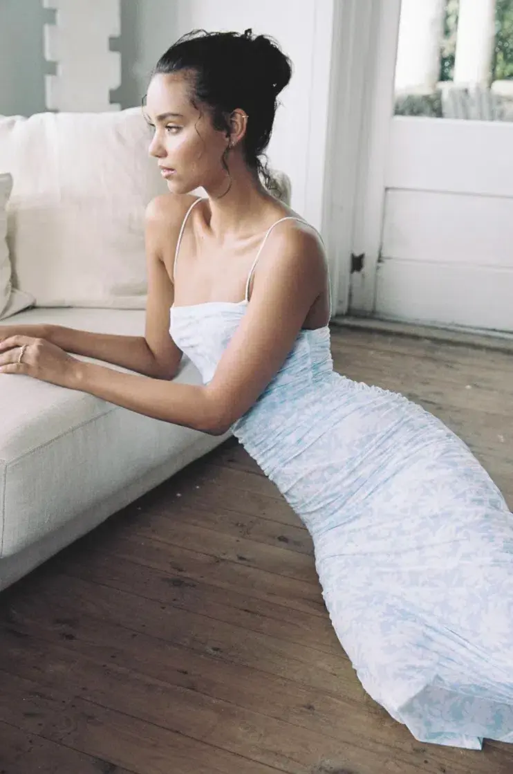 Significant Other Verona Dress Midi Blue Size 8 for rent on The Volte - main image