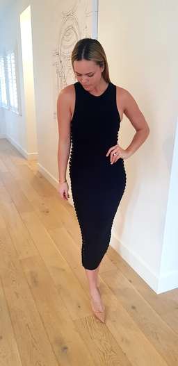 House of CB Martinique Bandage Midi Dress Black Size 8 for rent on The Volte - image 1