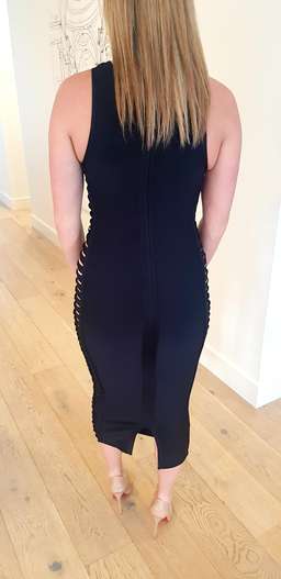 House of CB Martinique Bandage Midi Dress Black Size 8 for rent on The Volte - image 3