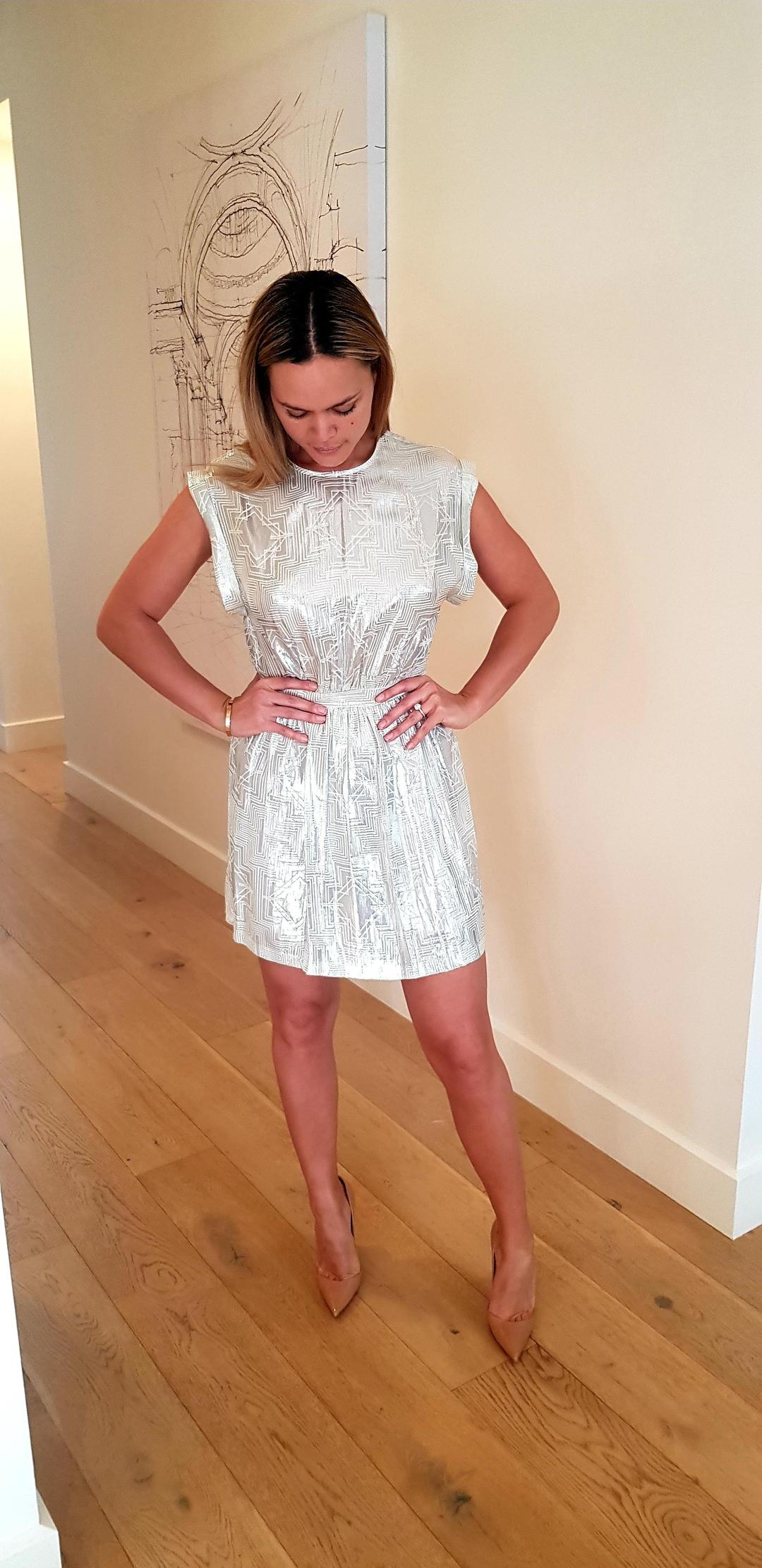 Sass & Bide Sega Sega Dress in Metallic Silver size 8 for rent on The Volte - main image