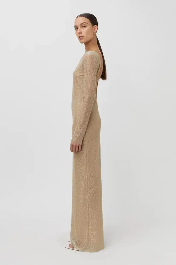 Camilla and Marc Ibiza Maxi Dress Gold Size 10 for rent on The Volte - main image