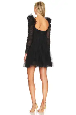 Zimmermann Tulle Ruched Mini Dress Black Size 3 / AU 14 for rent on The Volte - image 2