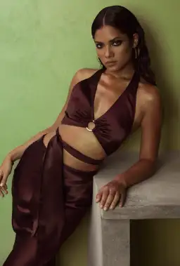 Rat & Boa Portia Top & Carlotta Skirt Set in Cocoa Size XS / Au 6 for rent on The Volte - image 2