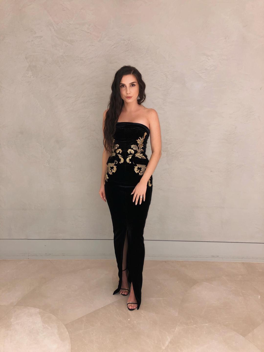 House of CB Athenea Dress Black Size 6 for rent on The Volte - main image