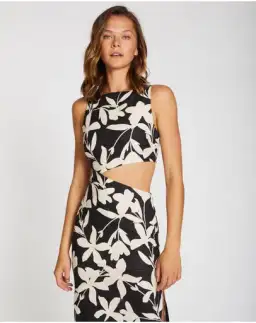 Lover Margot Linen Midi Dress Floral Size 10 for rent on The Volte - image 6