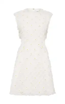 Aje Mirage Organza Cut Out Mini Dress Ivory Size 8 / S for rent on The Volte - image 7