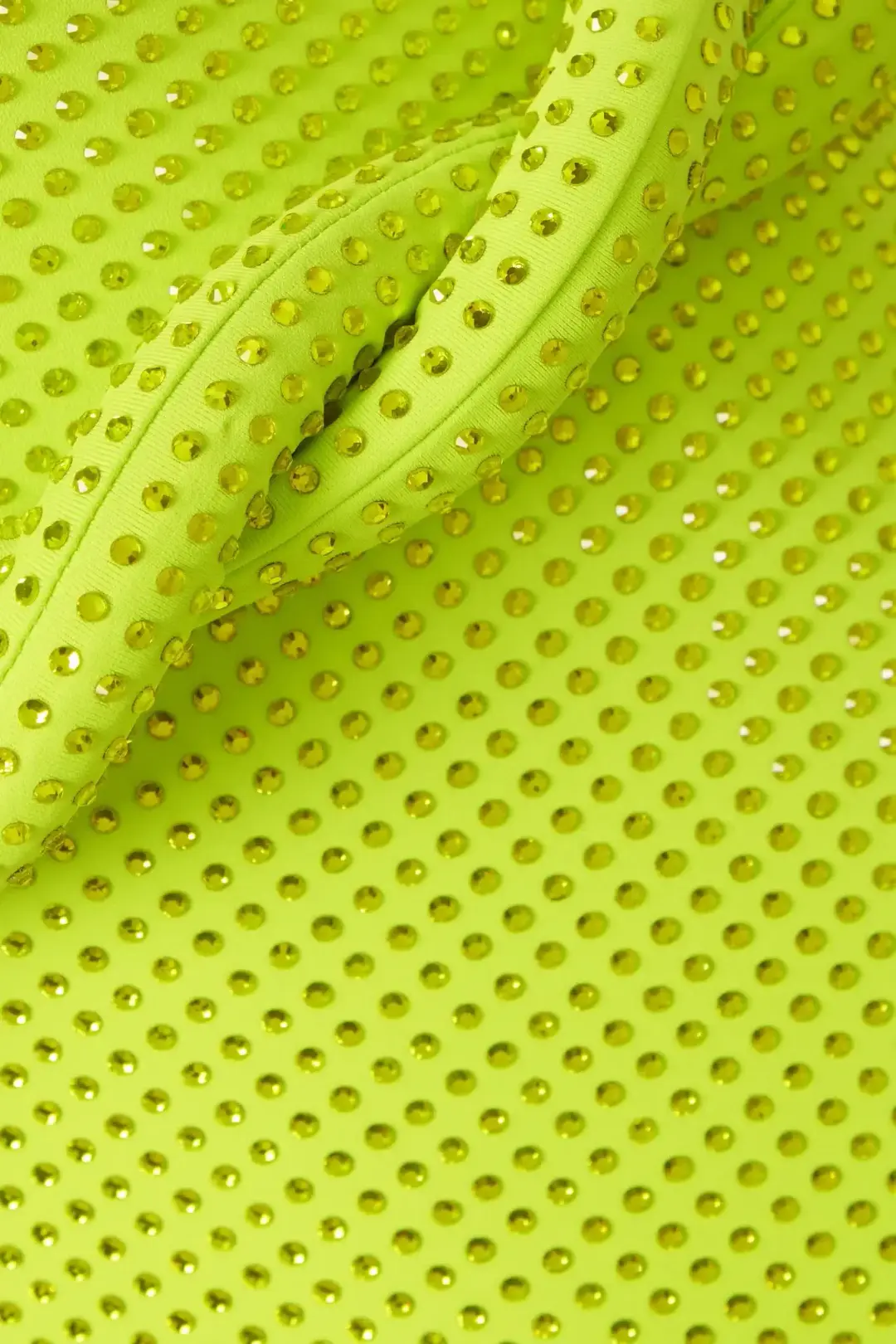 Leslie Amon Amina Belted Crystal Embellished Mini Dress Lime Green Size S / AU 6-8 for rent on The Volte - main image