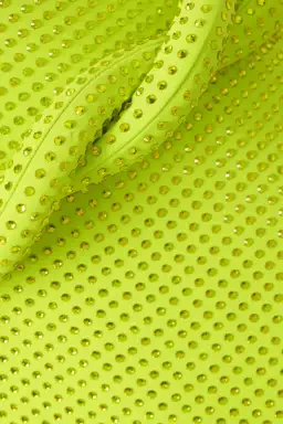 Leslie Amon Amina Belted Crystal Embellished Mini Dress Lime Green Size S / AU 6-8 for rent on The Volte - image 5