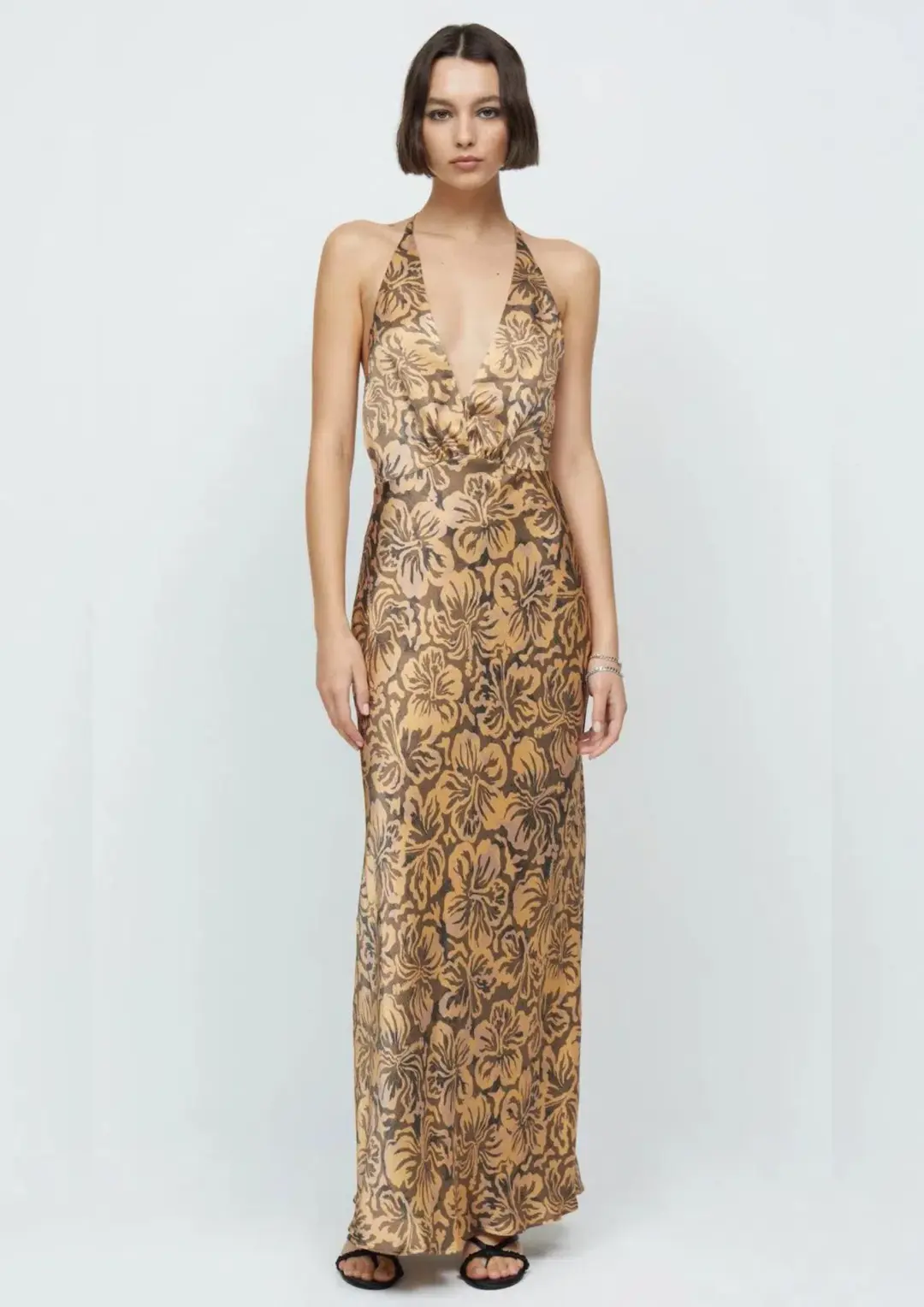 Bec & Bridge Samara Halter Maxi Dress Floral Size 8 for rent on The Volte - main image