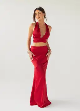 Arcina Ori Rosalina Set Deep Cherry Red Size 8 for rent on The Volte - image 2