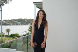 Dark Navy Bodycon Tie up Dress - Sheike