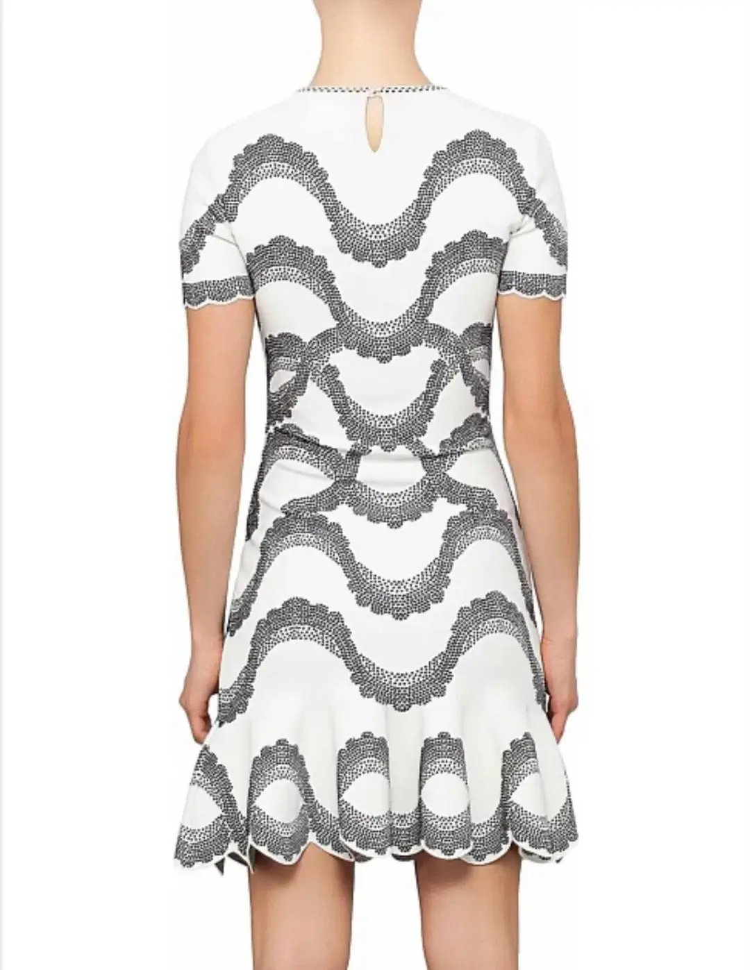 Alexander McQueen Knit Jacquard Short Sleeve Bodycon Dress S / AU 10 for rent on The Volte - main image