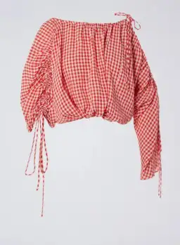 Scanlan And Theodore Gingham Drawcord Set Red (One Size Fits All) for rent on The Volte - image 4