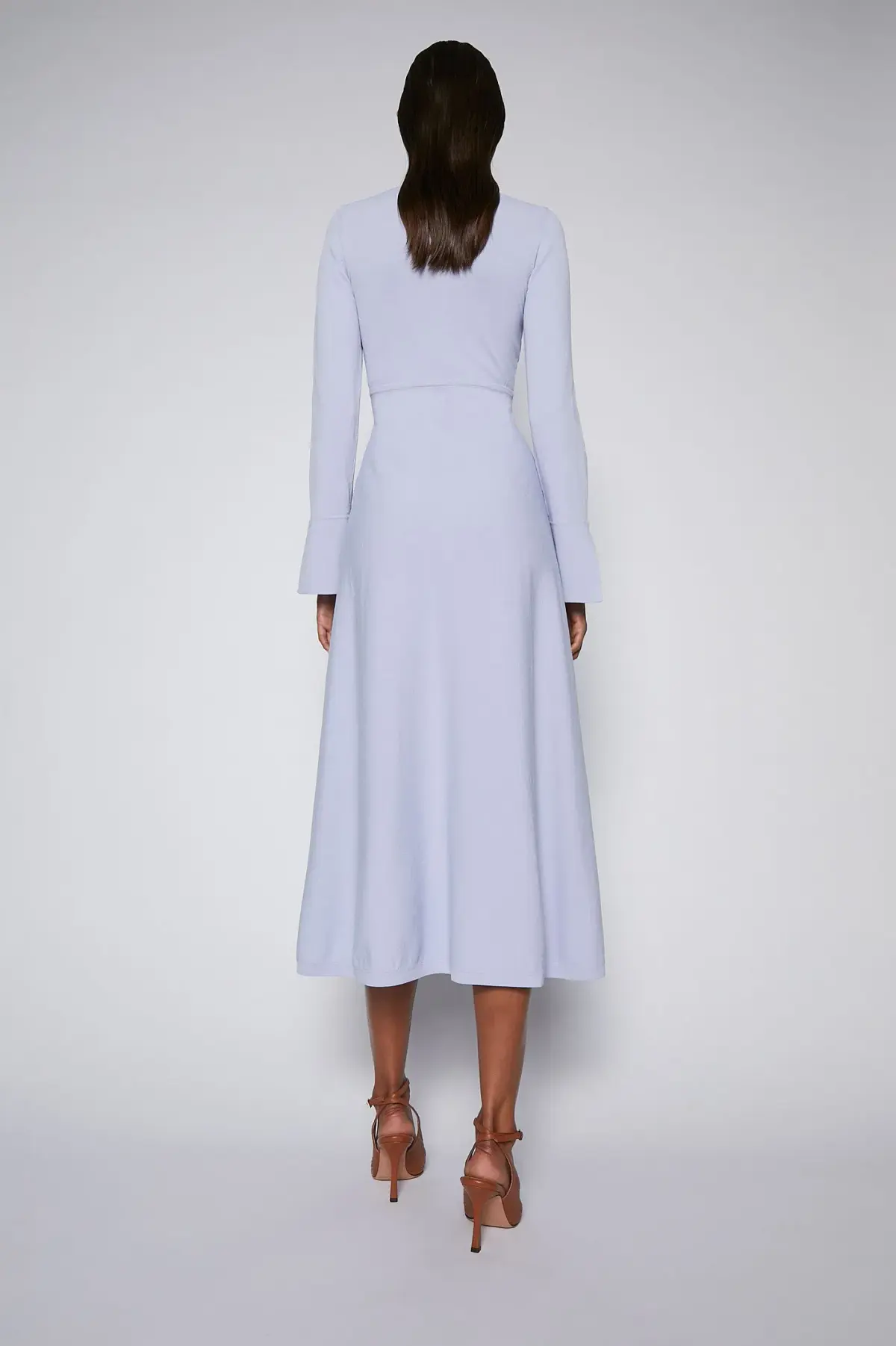 Scanlan Theodore Crepe Knit Keyhole Dress in Lilac Size S/AU 8 - Image 2