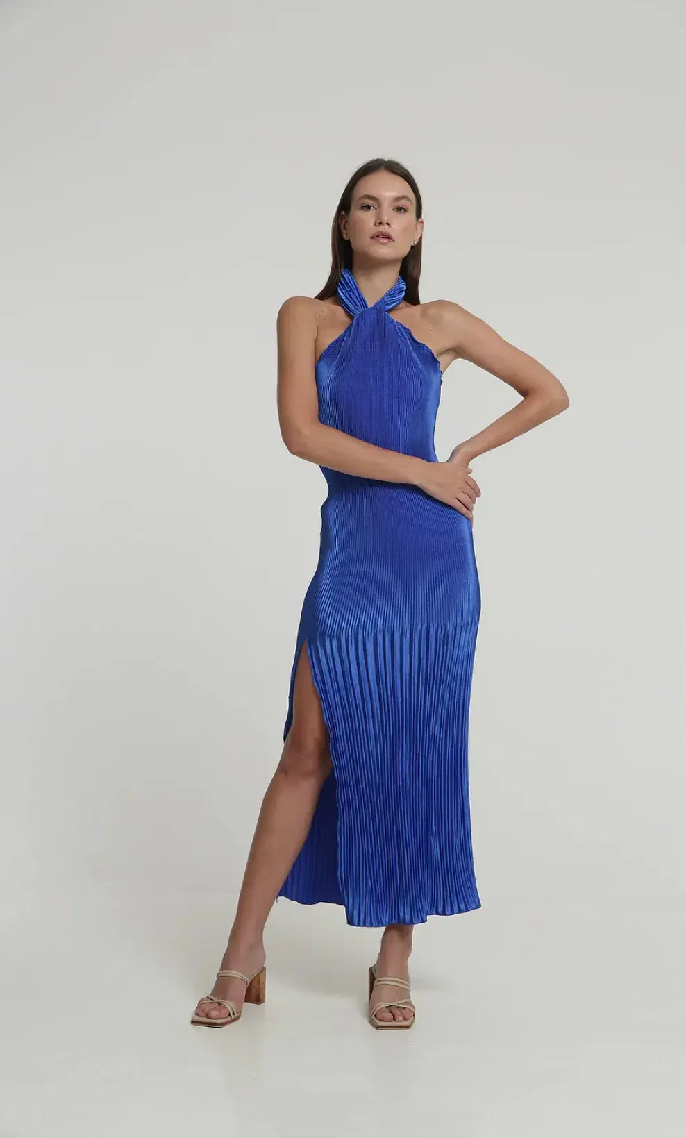 Lidee Soiree Halter Gown Royal Blue Size M / AU 10 for rent on The Volte - main image