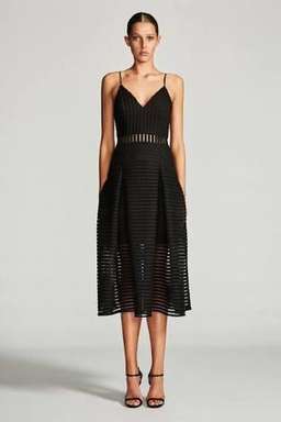 Shona Joy Pegasus Pleated Cocktail Midi Dress for rent on The Volte - image 1