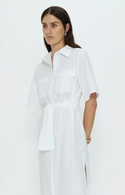 Third Form Roam Maxi Shirt Dress White Size 14 for rent on The Volte - main image