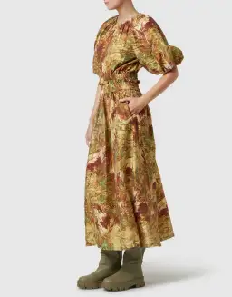 Ministry Of Style Re-Rooted Maxi Dress Brown Size AU 14 for rent on The Volte - image 2
