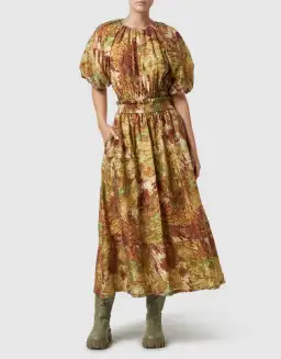 Ministry Of Style Re-Rooted Maxi Dress Brown Size AU 14 for rent on The Volte - image 1