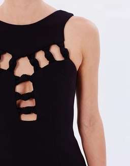 By Johnny Black Open Knot Front Dress black size 8