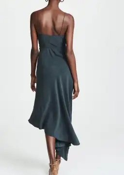 Acler Lucas Silk Dress in Dark Green Size 6 for rent on The Volte - image 3