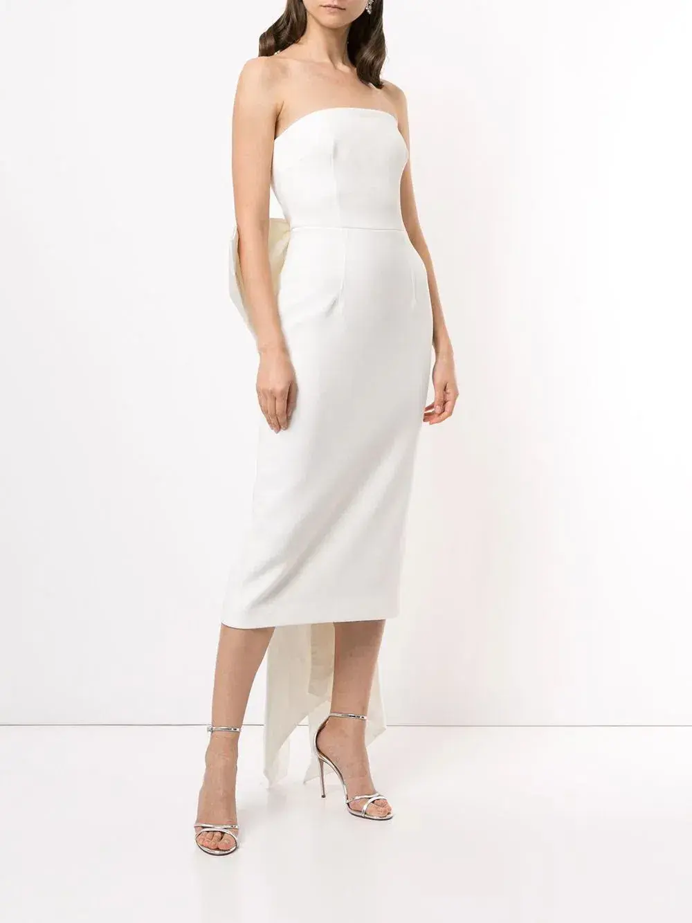 Rebecca Vallance Amore Sleeveless Midi Dress Ivory Size 6 / XS for rent on The Volte - main image