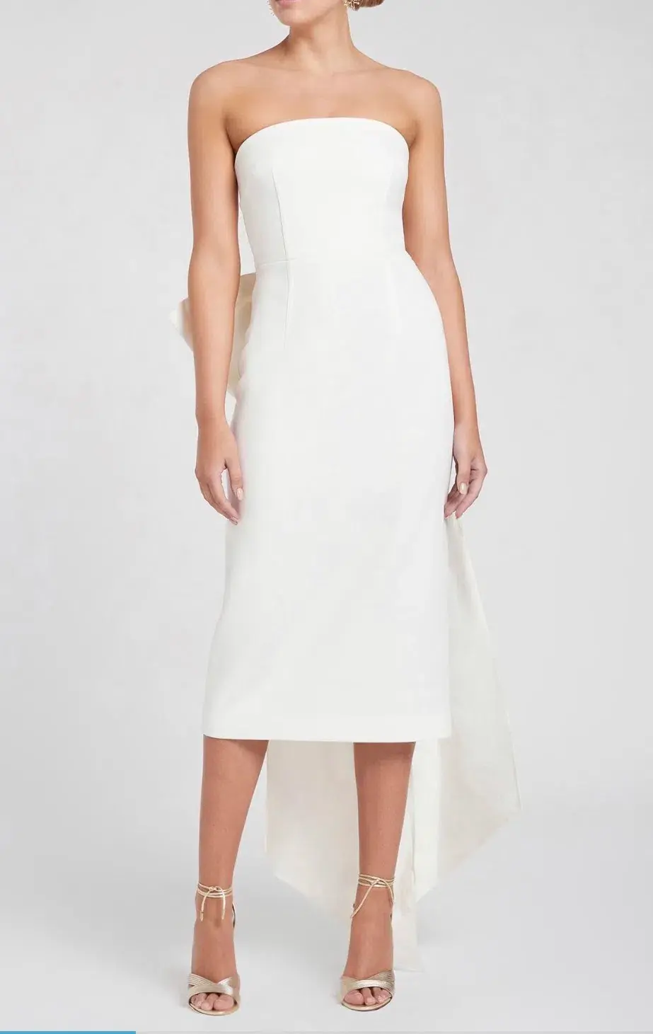Rebecca Vallance Amore Sleeveless Midi Dress Ivory Size 6 / XS for rent on The Volte - main image