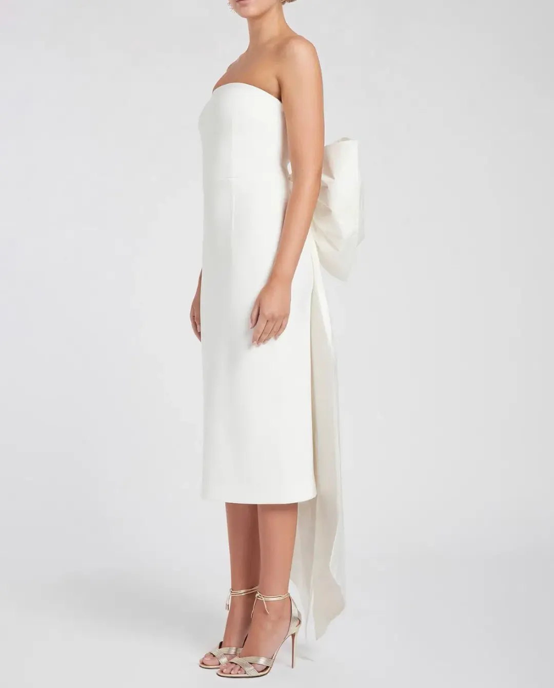 Rebecca Vallance Amore Sleeveless Midi Dress Ivory Size 6 / XS for rent on The Volte - main image