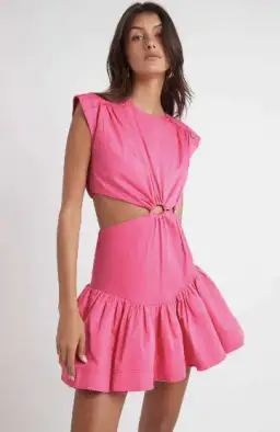 Aje Solstice Cut Out Ring Flip Mini Dress Pink Size 8 / S for rent on The Volte - image 2