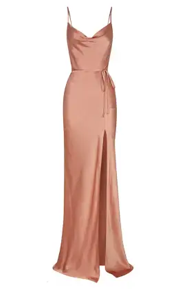 Shona Joy - La Lune Bias Cowl Maxi Dress - Rosé - Size 8 for rent on The Volte - image 2