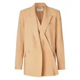 Oroton Double Breasted Blazer Pink Sand Size 6 for rent on The Volte - image 3