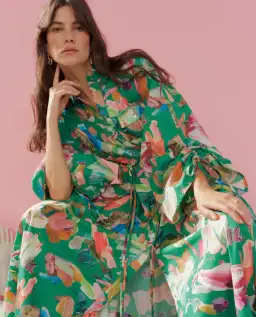 Alemais Arlo Shirt Dress Forrest Size 8 for rent on The Volte - image 2