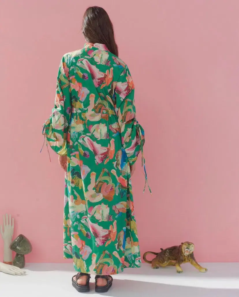 Alemais Arlo Shirt Dress Forrest Size 8 for rent on The Volte - main image