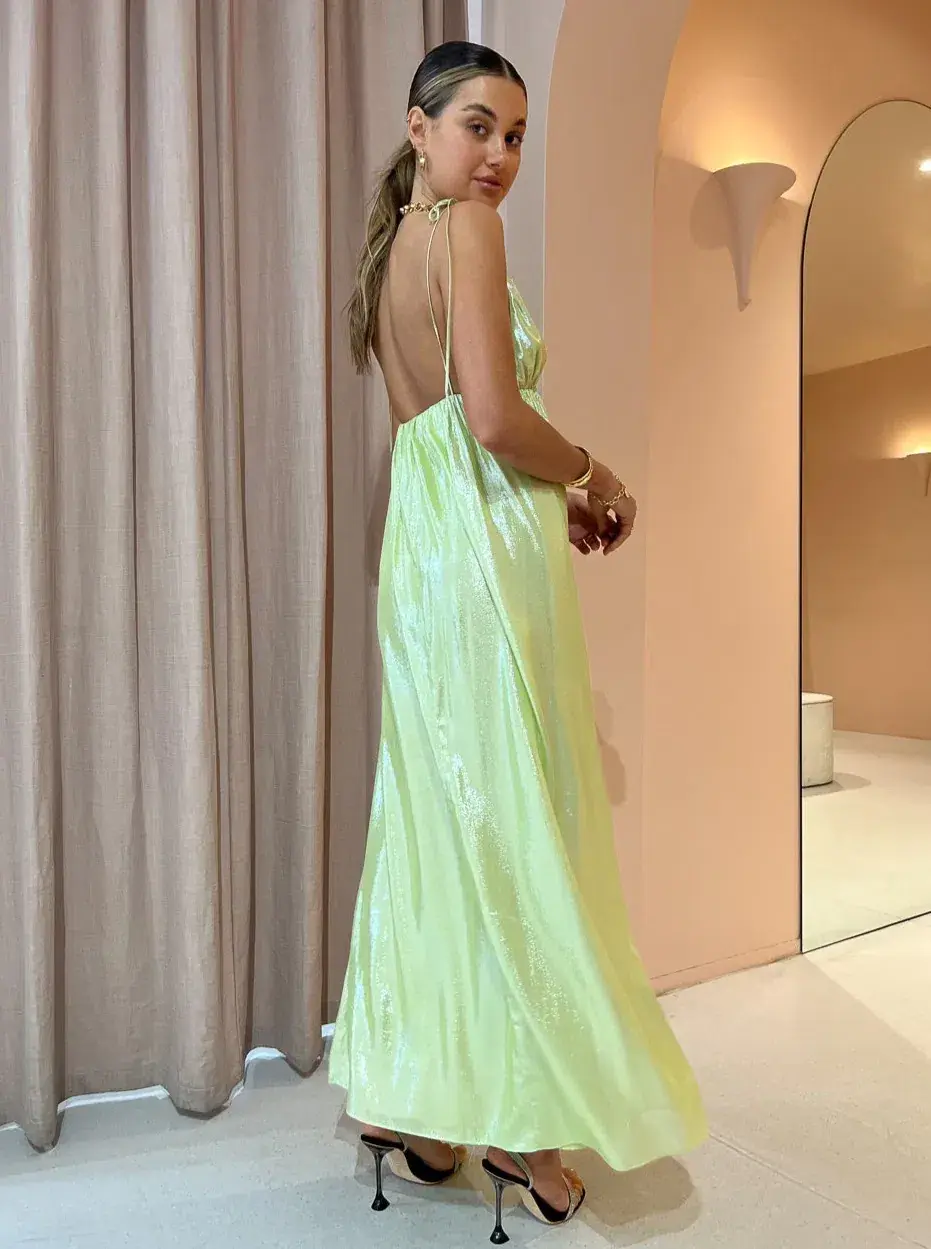 Manning Cartel Neon Heart Dress Green Size 6 - Image 3