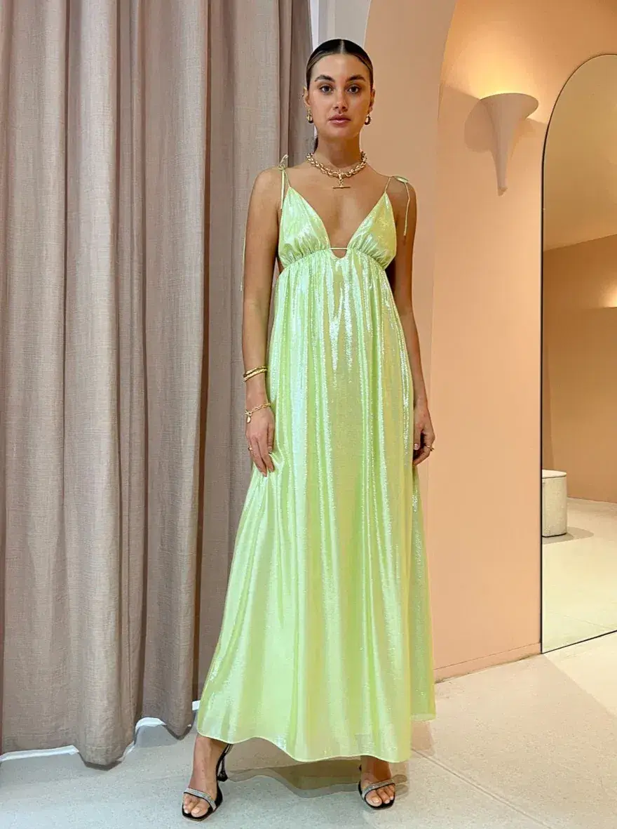 Manning Cartel Neon Heart Dress Green Size 6 for rent on The Volte - main image