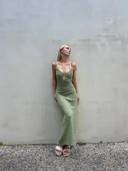 Bec & Bridge Effie Knit Dress Sage Size 10 for rent on The Volte - image 1