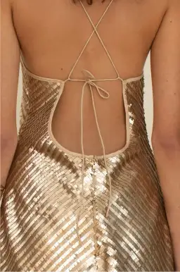 Suboo Pyra Cowl Neck Mini Gold Size M / AU 10 for rent on The Volte - image 4