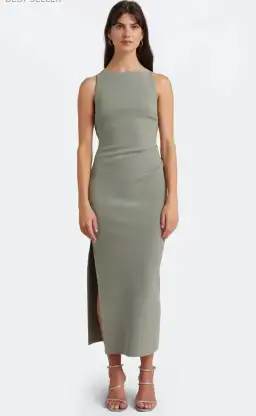 Bec & Bridge Be Mine Tuck Dress in Sage Green Size AU 6 for rent on The Volte - image 1