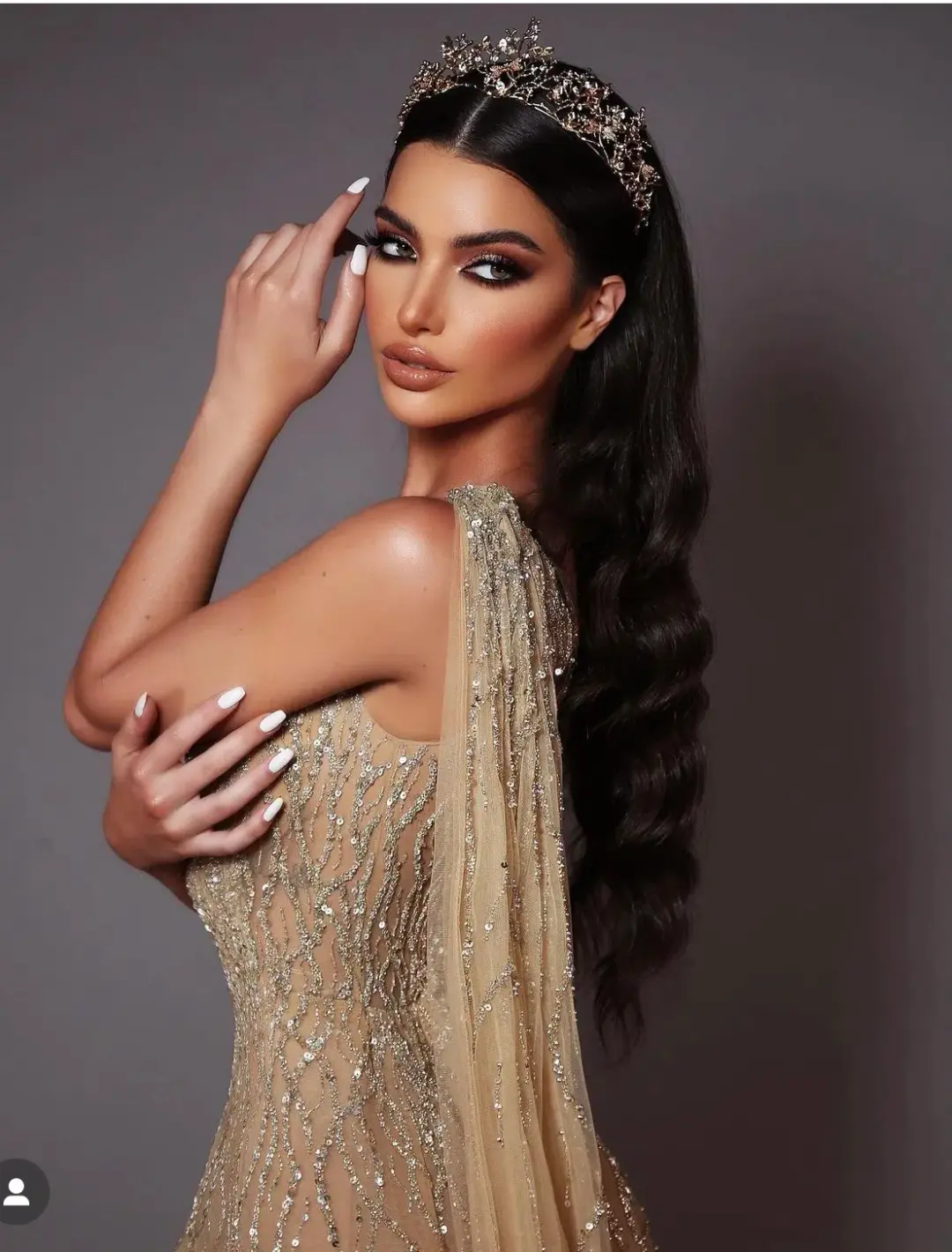 Elie Bejjani Ball Gown Gold Size 6 / XS for rent on The Volte - main image