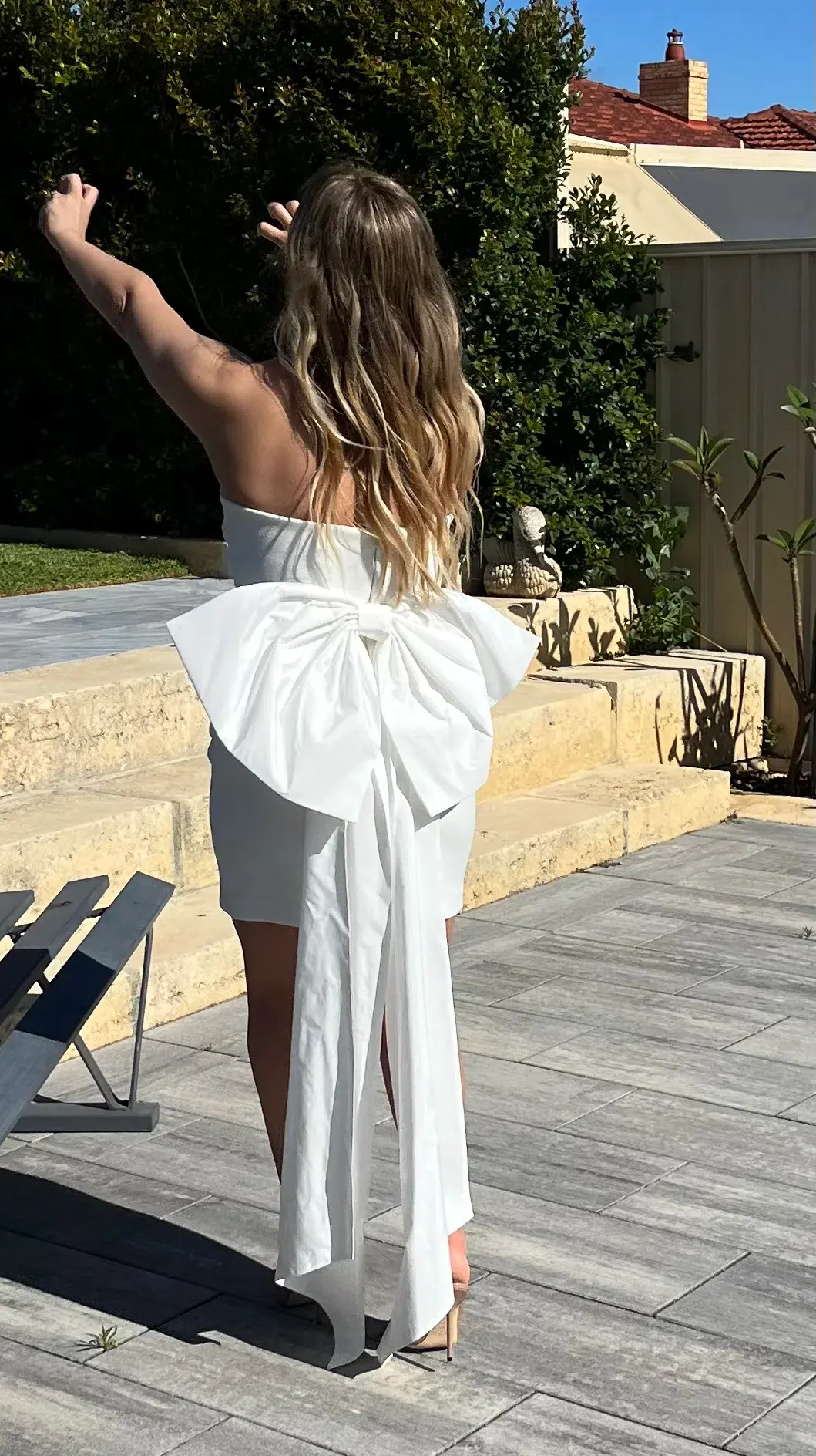 Rebecca Vallance Daphne Mini Dress Ivory Size 10 for rent on The Volte - main image