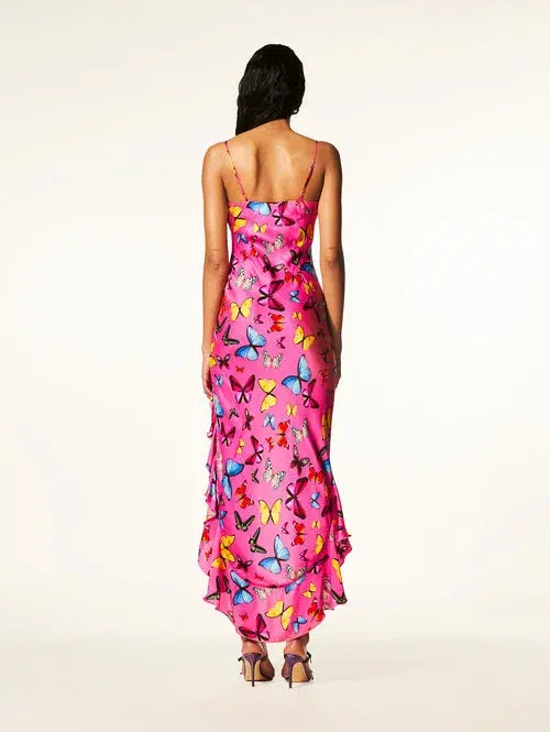 Mirae Paris Valentina Butterfly Rose Dress Pink Size Au 6 for rent on The Volte - main image
