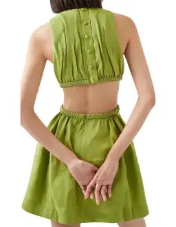 Aje Voyage Braided Cut Out Mini Dress Green Size AU 6 for rent on The Volte - image 3